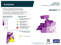 AL Congressional District 02 Stroke and Stroke Centers Map 118th Congress