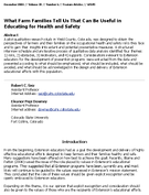 What Farm Families Tell Us That Can Be Useful in Educating for Health and Safety