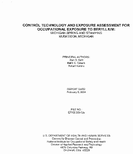 Control Technology and Exposure Assessment for Occupational Exposure to Beryllium Michigan Spring and Stamping Muskegon Michigan
