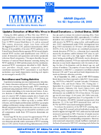 MMWR Morbidity and Mortality Weekly Report Dispatch  Vol 52 September 18 2003
