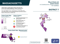 MA Congressional District 07 Stroke and Stroke Centers Map 119th Congress