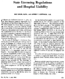 State licensing regulations and hospital liability