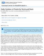 Provisional Death Counts for Coronavirus Disease COVID19  Daily Updates of Totals by Week and State  Updated July 22 2020