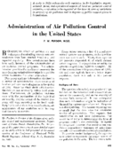 Administration of air pollution control in the United States