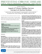 Appeal of Tobacco Quitline Services Among LowIncome Smokers
