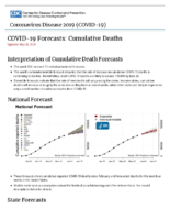 Coronavirus Disease 2019 COVID19 COVID19 Forecasts Cumulative Deaths May 28 2020
