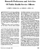 Research preferences and activities of Public Health Service officers