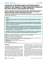 Comparison of Nasopharyngeal and Oropharyngeal Swabs for the Diagnosis of Eight Respiratory Viruses by RealTime Reverse TranscriptionPCR Assays