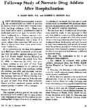 Followup study of narcotic drug addicts after hospitalization
