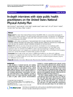 Indepth interviews with state public health practitioners on the United States National Physical Activity Plan