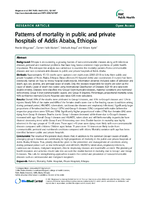 Patterns of mortality in public and private hospitals of Addis Ababa Ethiopia