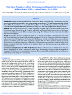 Vital Signs Prevalence of Key Cardiovascular Disease Risk Factors for Million Hearts 2022  United States 20112016