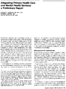 Integrating primary health care and mental health services a preliminary report