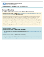 Contact tracing get and keep America open supporting states tribes localities and territories May 29 2020