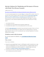 Interim Guidance for Monitoring and Movement of Persons with Potential Ebola Virus Exposure