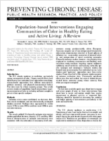 Populationbased Interventions Engaging Communities of Color in Healthy Eating and Active Living A Review