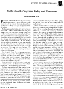 Public health programs today and tomorrow