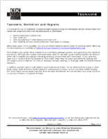 Tsunamis  sanitation and hygiene