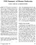 1955 summary of disease outbreaks