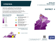 VA Congressional District 04 Stroke and Stroke Centers Map 118th Congress