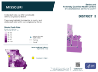 MO Congressional District 05 Stroke and Federally Qualified Health Centers Map 118th Congress