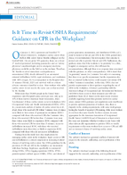 Is It Time to Revisit OSHA RequirementsGuidance on CPR in the Workplace