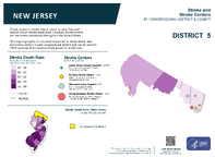 NJ Congressional District 05 Stroke and Stroke Centers Map 118th Congress