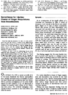 Surveillance for injuries cluster of finger amputations from snowblowers