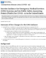 Interim Guidance for Emergency Medical Services EMS Systems and 911 Public Safety Answering Points PSAPs for 2019nCoV in the United States March 10 2020