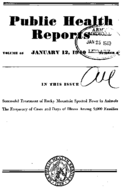 Public Health Reports  v 55 no 2  cover