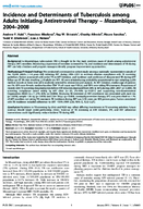 Incidence and Determinants of Tuberculosis among Adults Initiating Antiretroviral Therapy  Mozambique 20042008