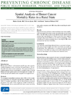 Spatial Analysis of Breast Cancer Mortality Rates in a Rural State