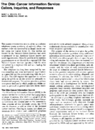 The Ohio Cancer Information Service Callers Inquiries And Responses