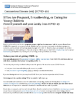 If You Are Pregnant Breastfeeding or Caring for Young Children June 25 2020