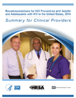 Recommendations for HIV prevention with adults and adolescents with HIV in the United States 2014  Summary for clinical providers