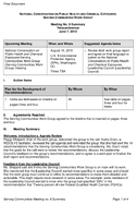 National Conversation on Public Health and Chemical Exposures Serving Communities Meeting No 8 Summary Teleconference June 7 2010