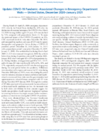 Update COVID19 PandemicAssociated Changes in Emergency Department Visits  United States December 2020January 2021