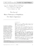 The cost of rabies postexposure prophylaxis one states experience