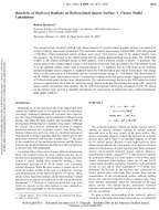 Reactivity of Hydroxyl Radicals on Hydroxylated Quartz Surface 1 Cluster Model Calculations