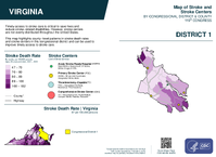 VA Congressional District 01 Stroke and Stroke Centers Map 119th Congress