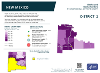 NM Congressional District 02 Stroke and Stroke Centers Map 118th Congress