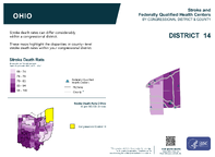 OH Congressional District 14 Stroke and Federally Qualified Health Centers Map 118th Congress