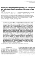 Significance of Genetic Information in Risk Assessment and Individual Classification Using Silicosis as a Case Model