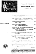 Public Health Reports  v 80 no 11 November 1965  table of contents