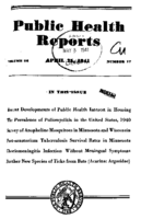 Public Health Repprts  v 56 no 17  cover