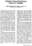 Pediatric nurse practitioners