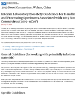 Interim laboratory biosafety guidelines for handling and processing specimens associated with 2019 novel coronavirus 2019nCoV