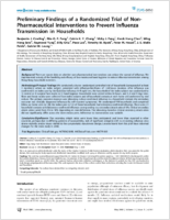 Preliminary Findings of a Randomized Trial of NonPharmaceutical Interventions to Prevent Influenza Transmission in Households
