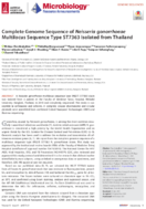 Complete Genome Sequence of Neisseria gonorrhoeae Multilocus Sequence Type ST7363 Isolated from Thailand
