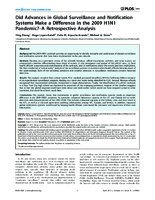 Did Advances in Global Surveillance and Notification Systems Make a Difference in the 2009 H1N1 PandemicA Retrospective Analysis